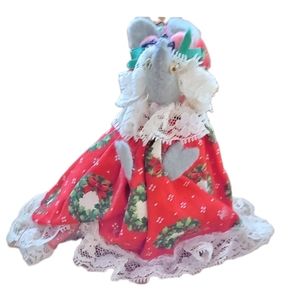 Vintage Christmas Ornament, Mouse Decoration, Kitsch